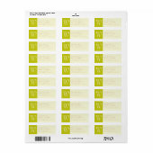 Étiquette White Nectar, Sandy Orange & Lime Adresse de retou (Feuille entière)