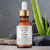 Étiquette White rustic dropper or cosmetics bottle label