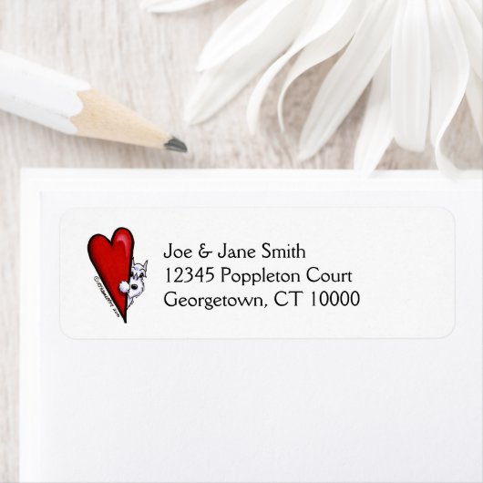 Étiquette White Schnauzer Love (En situation)