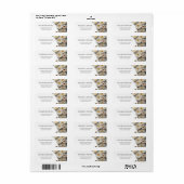 Étiquette White Textured Roses | Wedding (Feuille entière)