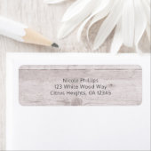 Étiquette White Wood Beach Rustic Farmhouse Invitation (En situation)