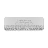 Étiquette White Zebra Sequins Sparkle Glam Party Invitation (Devant)