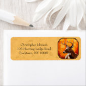 Étiquette Whitetail Deer Autumn (En situation)