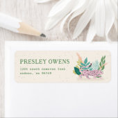 Étiquette Wild Cat Party Animal Return Adresse Label (En situation)