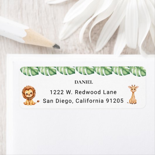 Étiquette Wild One Jungle Safari Birthday for Boys (En situation)