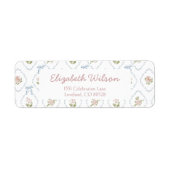 Étiquette Wildflower Baby Shower Return Address (Devant)