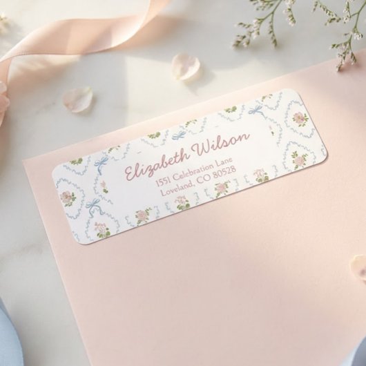 Étiquette Wildflower Baby Shower Return Address