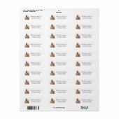 Étiquette Wildflower Cute German Shepherd Dog Return Address (Feuille entière)