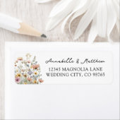 Étiquette Wildflower Floral Return Address (En situation)