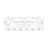 Étiquette Wildflower Graduation Party Return Address (Devant)