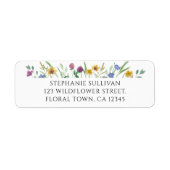 Étiquette Wildflower Return Address Label (Devant)