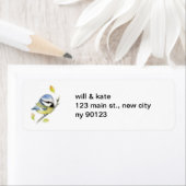 Étiquette Wildlife Blue tit Oiseau Retourner l'adresse Étiqu (En situation)