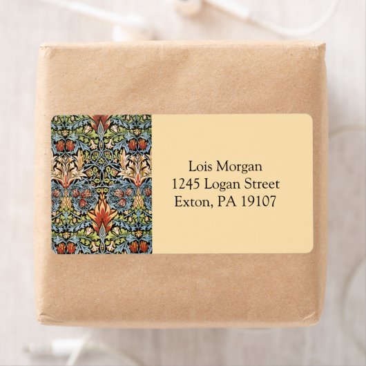 Étiquette William Morris (En situation)