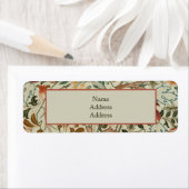 Étiquette William Morris Acanthus Broderie Motif Floral (En situation)