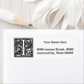 Étiquette William Morris Alphabet "I" (En situation)