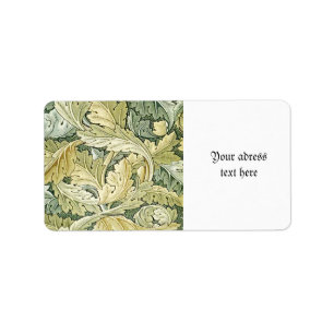 Étiquette William Morris, Art nouveau, original, Agathus, pe