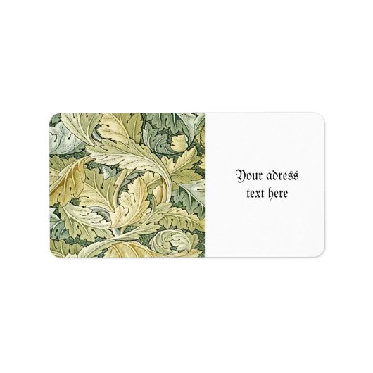 Étiquette William Morris, Art nouveau, original, Agathus, pe (Devant)