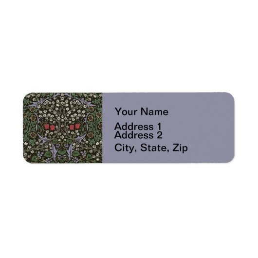 Étiquette William Morris Blackthorn Tapestry Floral (Devant)