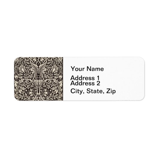 Étiquette William Morris Daffodil Papier peint floral (Devant)