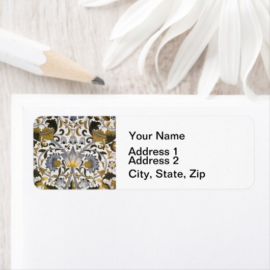 Étiquette william morris lodsé floral textile (En situation)