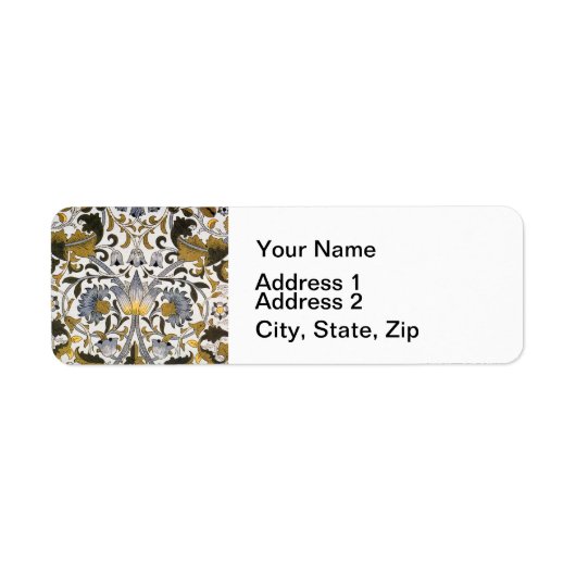 Étiquette william morris lodsé floral textile (Devant)