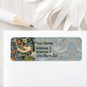 Étiquette William Morris - Strawberry Thief Floral Pattern (En situation)