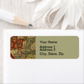 Étiquette William Morris Wandle Anglais Floral Damask Design (En situation)