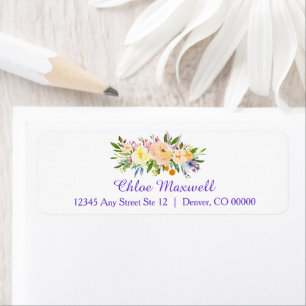 Étiquette Willow et Floral Adresse de retour