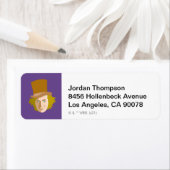 Étiquette Willy Wonka Stenciled Face Graphic (En situation)