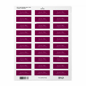 Étiquette Wine Classic écriture manuscrite simple (Feuille entière)