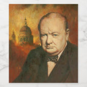 Étiquette Winston Churchill vintage (Étiquettes simples)