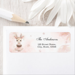 Étiquette Winter Baby Girl Baby shower Retour Adresse