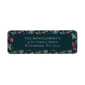 Étiquette Winter Botanicals Coquette Bow | Noël (Devant)
