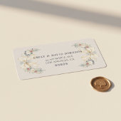 Étiquette Winter Elegance with Cream Bow Address Label