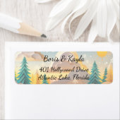 Étiquette Winter Forest Label (En situation)