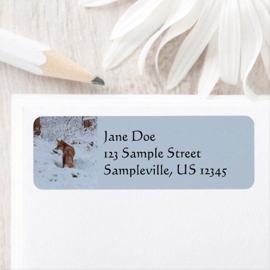 Étiquette Winter Fox (En situation)