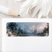 Étiquette Winter Stardust Fairytale Castle Return Address (En situation)