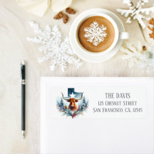 Winter Vibes Texas Longhorn - Adresse de retour