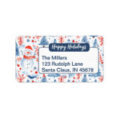 Étiquette Winter Wonderland (Devant)