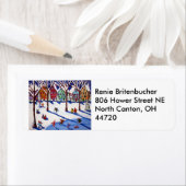 Étiquette Winter Wonderland Adresse de retour (En situation)