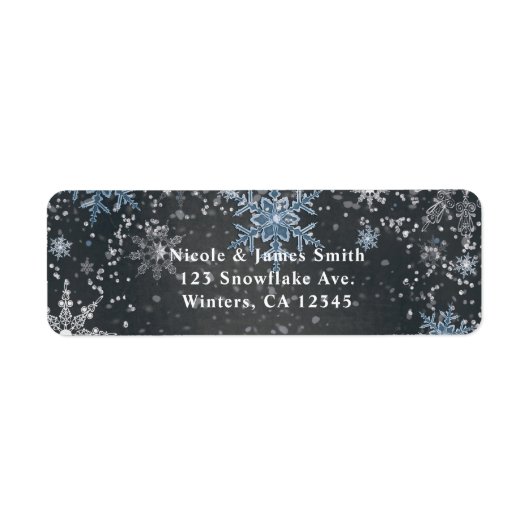 Étiquette Winter Wonderland Chalk Blue Grey Party Invitation (Devant)