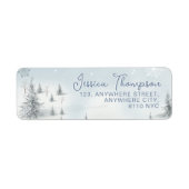Étiquette Winter Wonderland Snowflakes Adresse de retour (Devant)