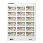 Étiquette Winter Woodland Merry Christmas Forest Animals (Feuille entière)