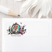 Étiquette Wire Fox Terrier Antique Portrait (En situation)