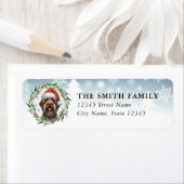 Étiquette Wirehaired Pointing Griffon Return Address Label (En situation)