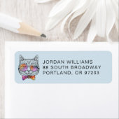 Étiquette Wise Kitty Kat | Ajouter Votre Nom (En situation)