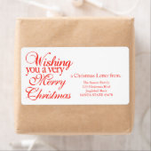 Étiquette Wishing you a very merry christmas ! (En situation)