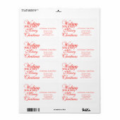 Étiquette Wishing you a very merry christmas ! (Feuille entière)