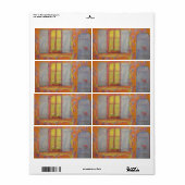 Étiquette Wisteria Cottage provence (Feuille entière)