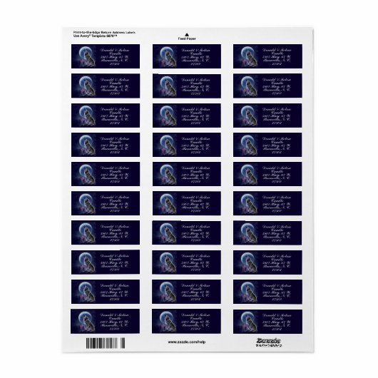 ÉTIQUETTE WOLF (Feuille entière)